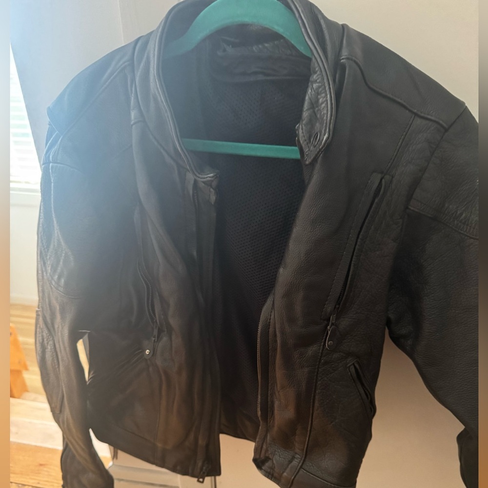 Men's Black Leather Jacket, Heavy, NWOT
